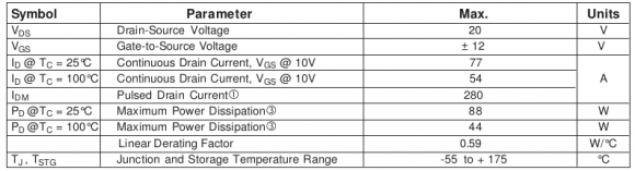 IRF3706S_max_ratings